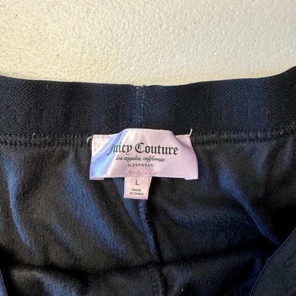 Juicy Couture Velour Black Short Shorts Size Large Women's - Picture 4 of 5